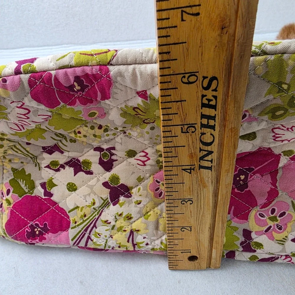Vera Bradley Symphony in Hue Floral Quilted Cotton Shoulder Bag Pink Green